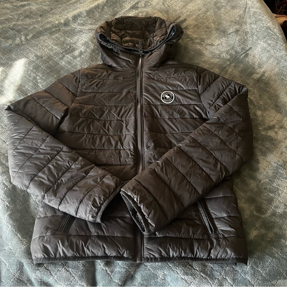 Abercrombie & Fitch Dark Gray Kids Puffer Jacket‎